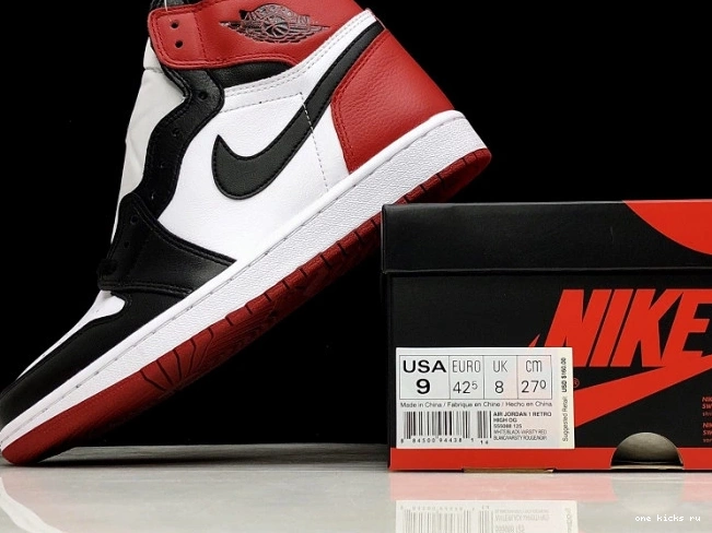 Rep Air Retro Jordan 1 Black 555088-125 Toe 0709